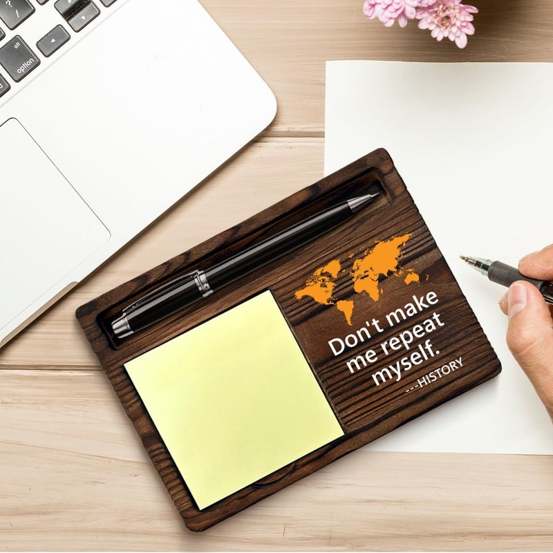 YGBF History Teacher Gifts for Men Women, Gifts for History Teacher Lovers Birthday Back to School, Don't Make Me Repeat Myself Sticky Note Holder Classroom Office Decor - Image 3